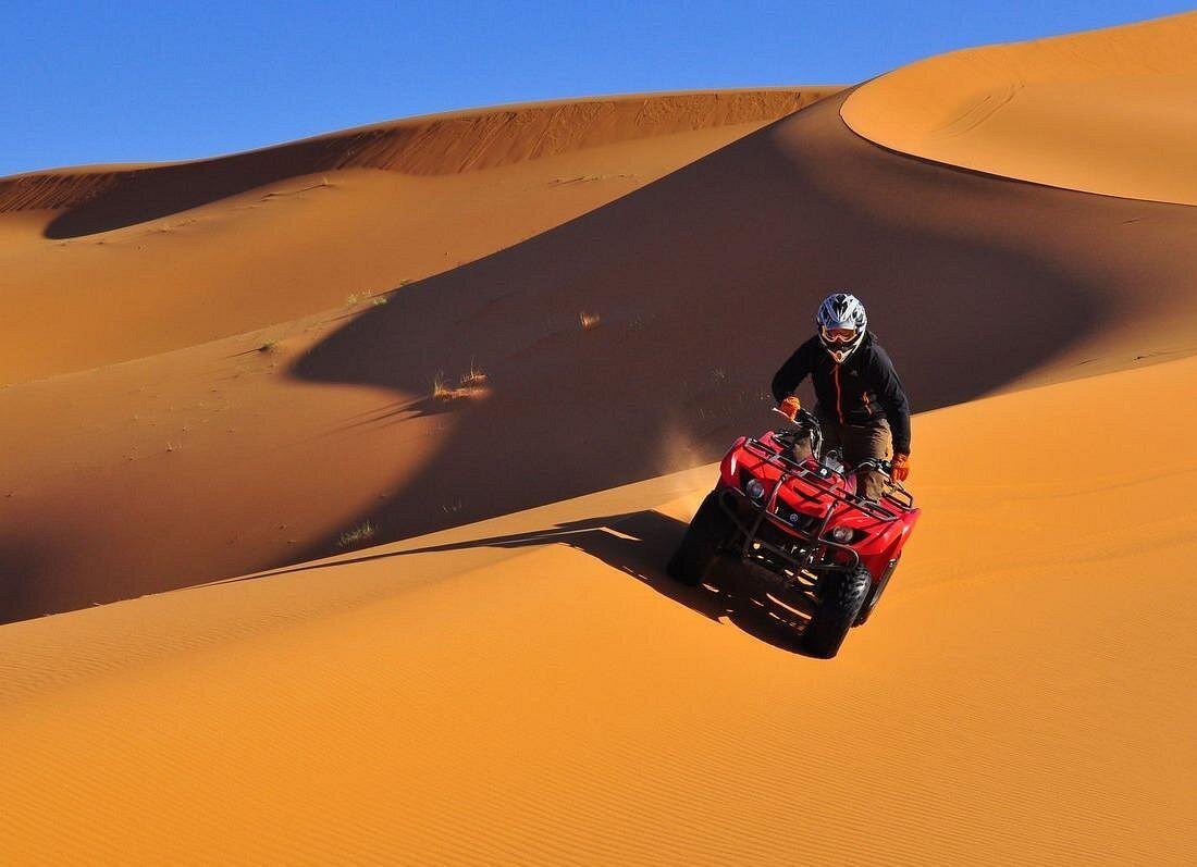 ATV quad biking Sahara desert
