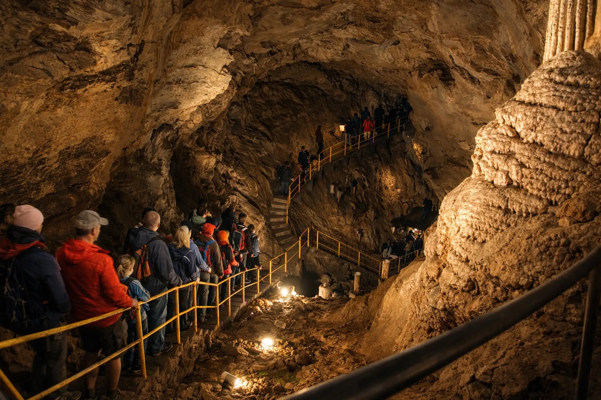 Belianska Cave stalagmites stalactites Slovakia High Tatras visitors