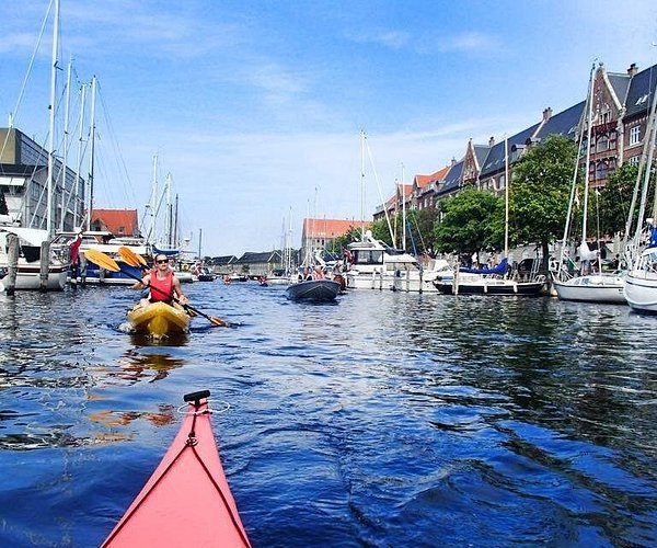 Copenhagen harbour kayaking canals Denmark sea kayak Nyhavn waterway