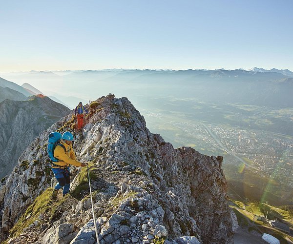 Via ferrata Dachstein Austria klettersteig climbing ridge mountain view Innsbruck