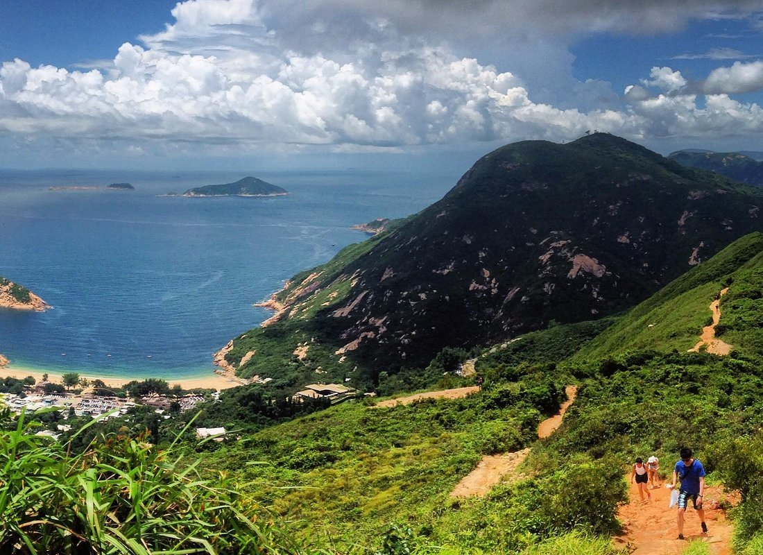 Dragon's Back ridge hike Hong Kong South China Sea views islands bay