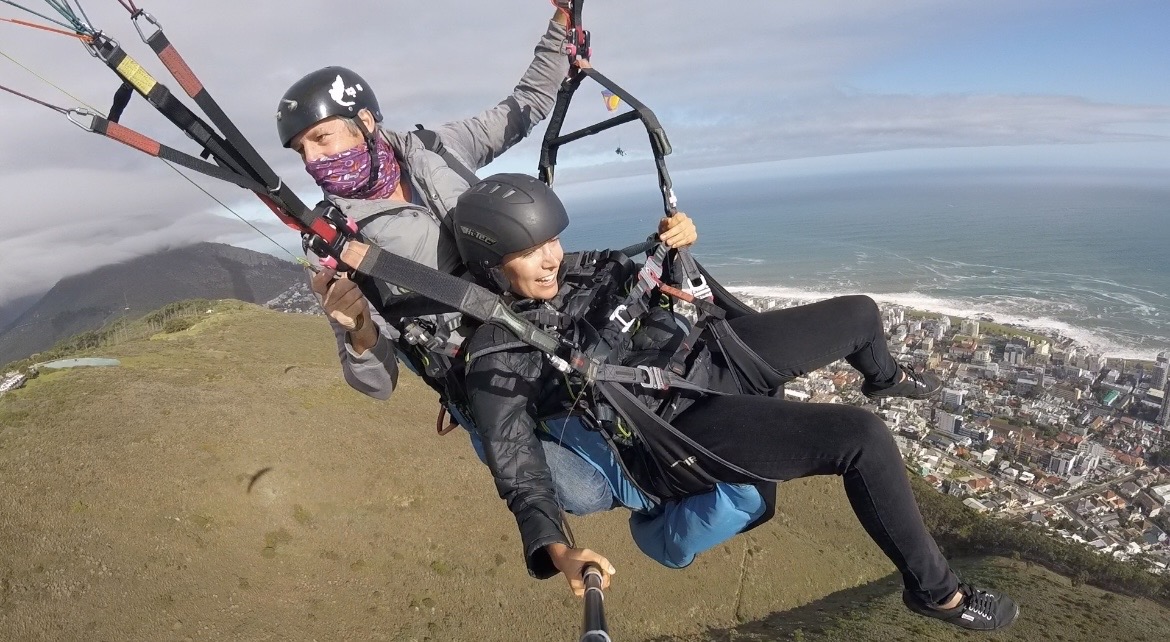 Tandem paragliding Signal Hill Cape Town South Africa