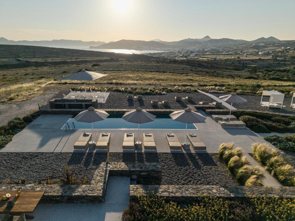 Korfi de Milo Adamantas Milos Greece pool sunset