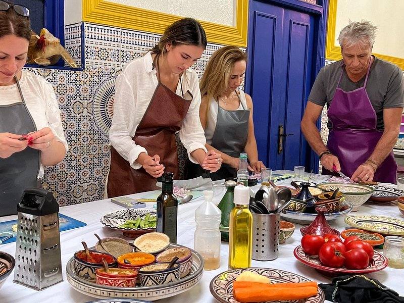 Private dinner in Moroccan home family meal