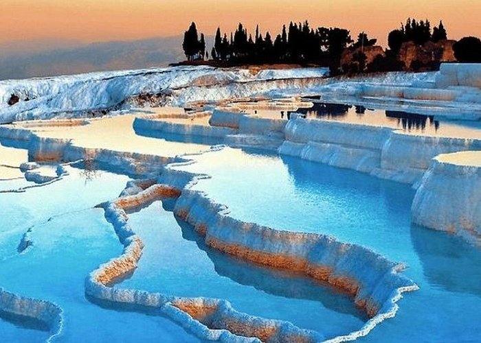 Pamukkale Travertines at Golden Hour