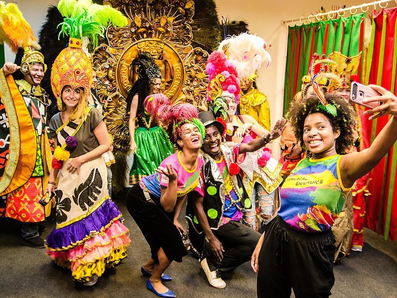 Rio Carnival Sambódromo samba school costumes feathers parade night Rio de Janeiro