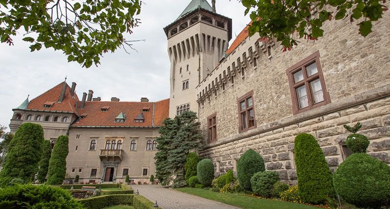 Smolenice Castle Slovakia Small Carpathians tower gardens