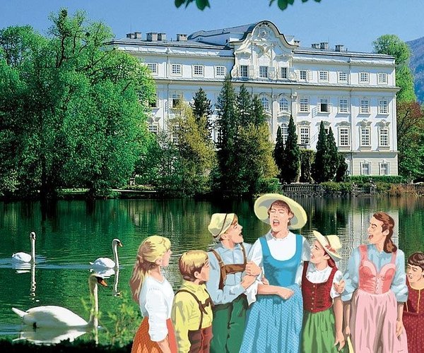 Sound of Music tour Salzburg Austria Leopoldskron Palace lake filming location